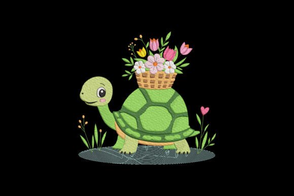Cute Turtle with Flowers: A Designer’s Review