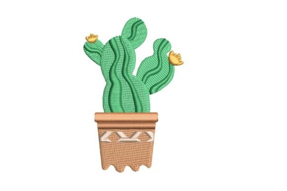Funky Potted Cactus: A Holiday Embroidery Review