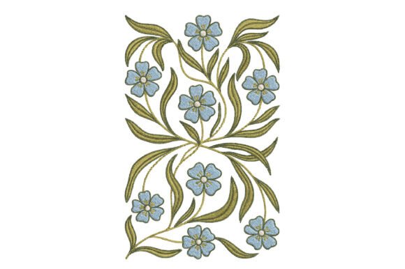 Review: Blue Flowers Embroidery Design for Merch