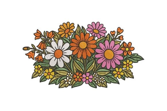Review: Colorful Spring Flowers Embroidery for Etsy Shops
