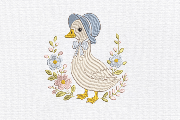 Review: Cute Duck with Flowers Embroidery Design