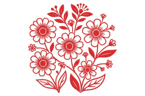 Review: Flowers Embroidery Design for Business Merch