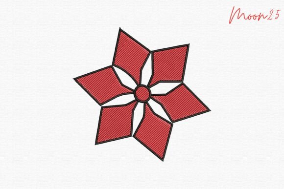 Review: Modern Red Star Flower for Bold Embroidery