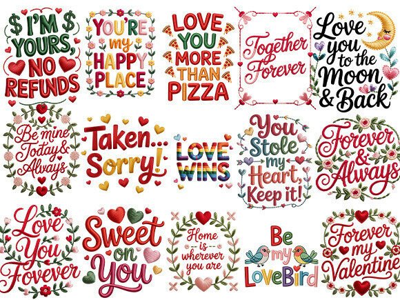 Review: Romantic Love Quotes Embroidery Bundle