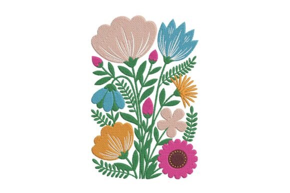 Reviewing Botanical Flowers Embroidery Design